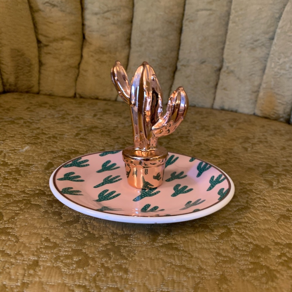 Cactus jewelry holder and dish